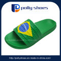 Sandalias con diseño de chandelle Nuevo Brasil Unisex para hombre, azul amarillo